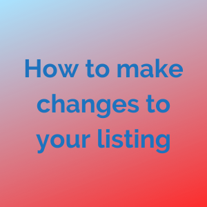 How to make changes to your listing