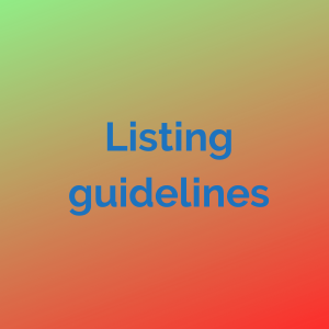 Listing guidelines