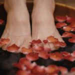 Soaking feet in water