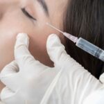 Woman getting filler